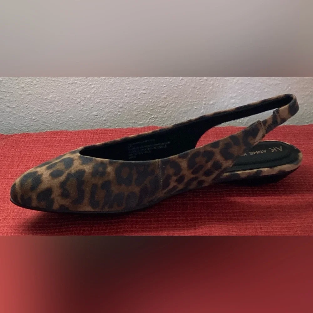 NWT… ANN KLEIN LEOPARD SLINGBACK FLATS - Picture 15 of 16